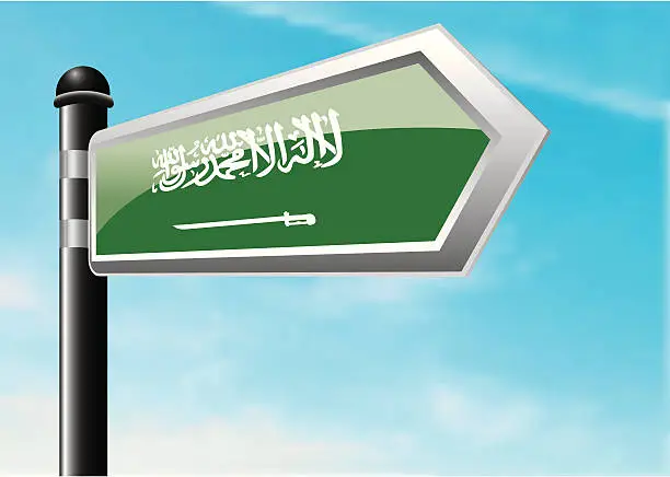 Vector illustration of Destination: Saudi Arabia