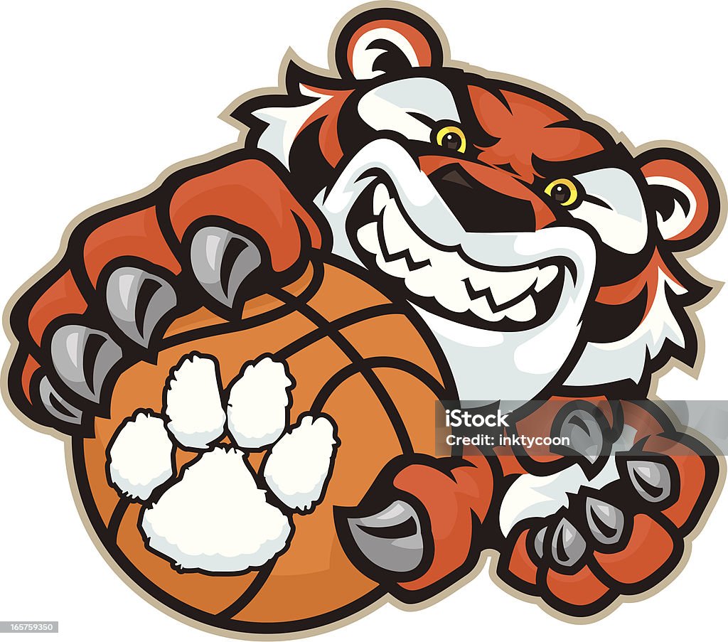 Tigre de basket - clipart vectoriel de Tigre libre de droits