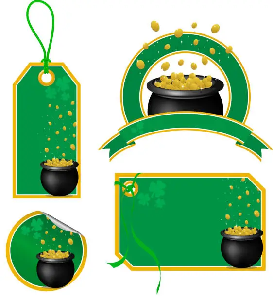 Vector illustration of St. Patrick's Day Price Tag