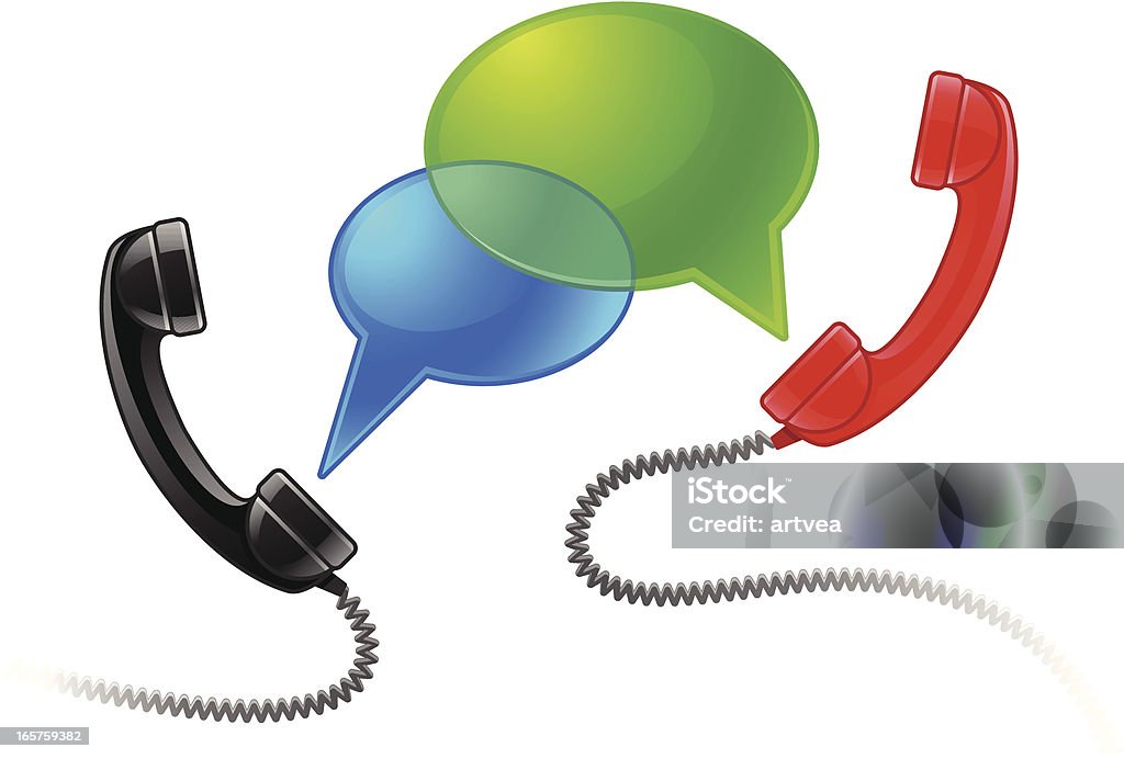 La Communication - clipart vectoriel de Combiné téléphonique libre de droits