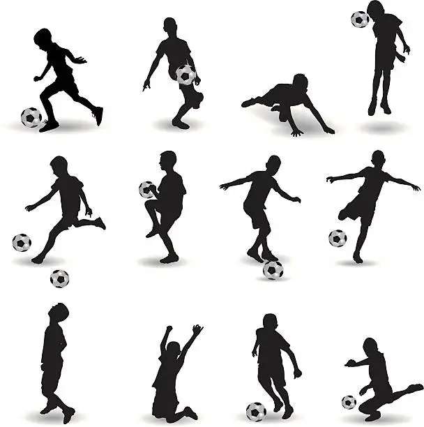 Vector illustration of Soccer school
