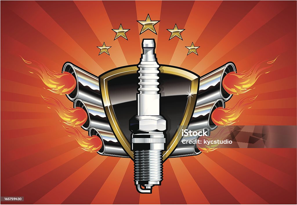 Emblema ingnition de - Royalty-free Automobilismo arte vetorial