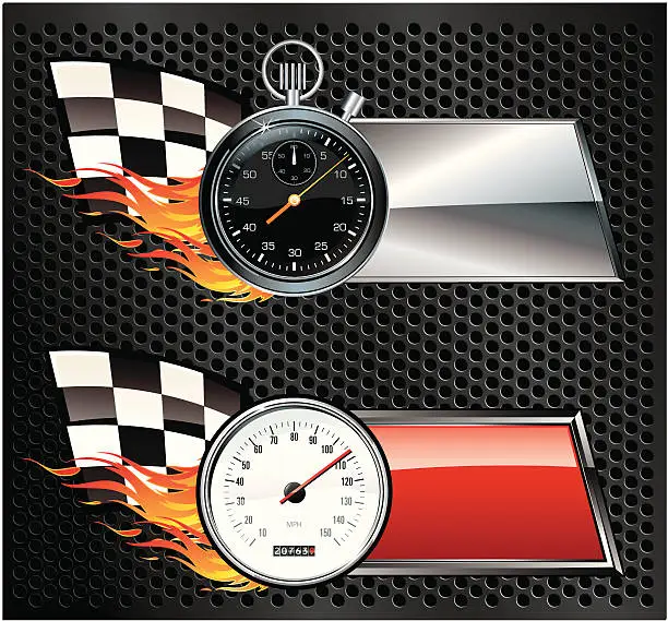 Vector illustration of Speed Racing banners