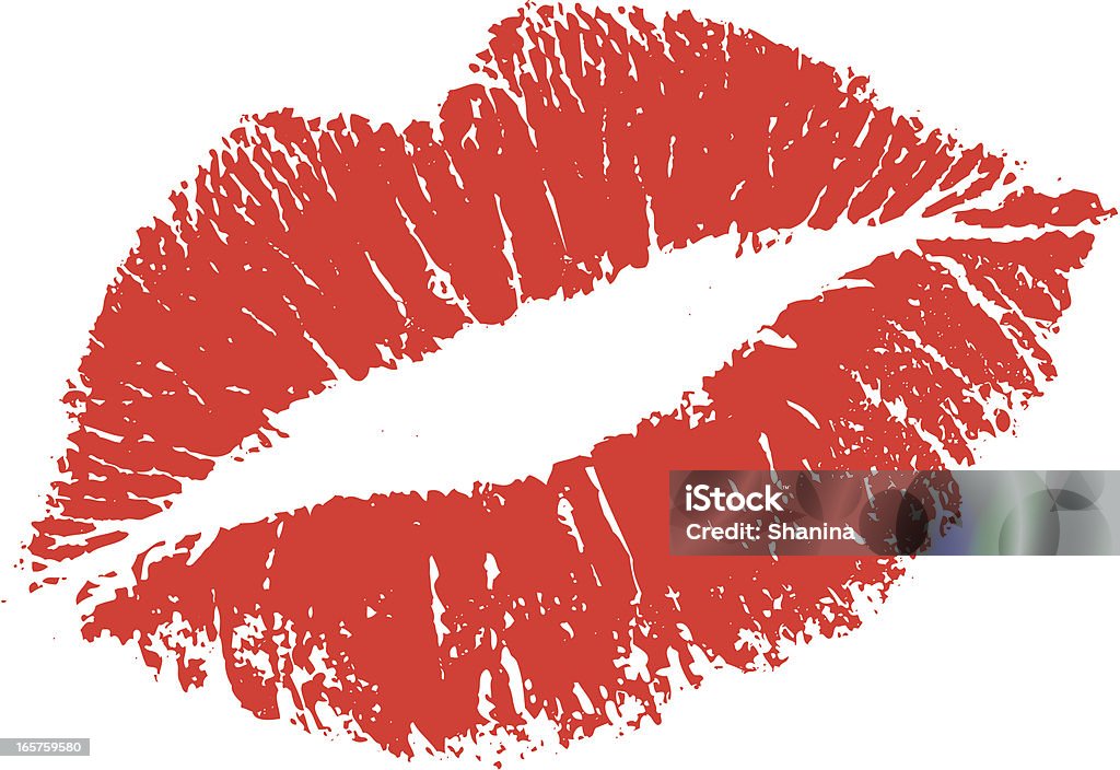 Lipstick Kiss Shape Vector lisptick kiss shape from a real lipstick mark. Very genuine. Including hi-res jpg and transparent png file. Lipstick Kiss stock vector