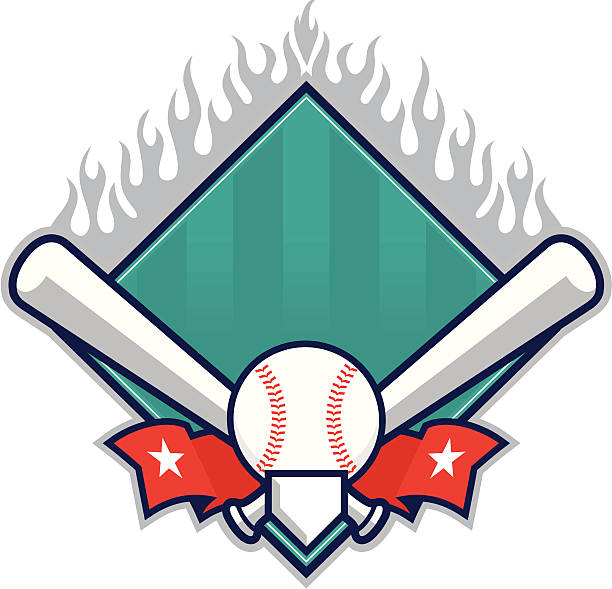 illustrations, cliparts, dessins animés et icônes de champion de baseball design - baseball diamond home base baseballs base