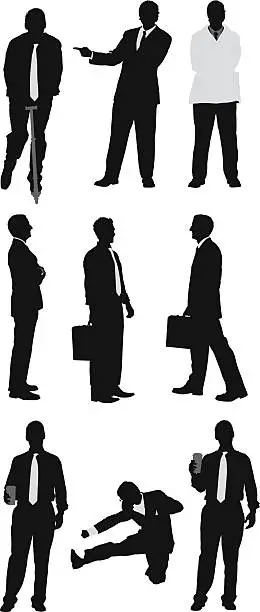 Vector illustration of Different businessmen vector images
