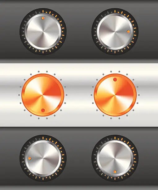 Vector illustration of Knobs