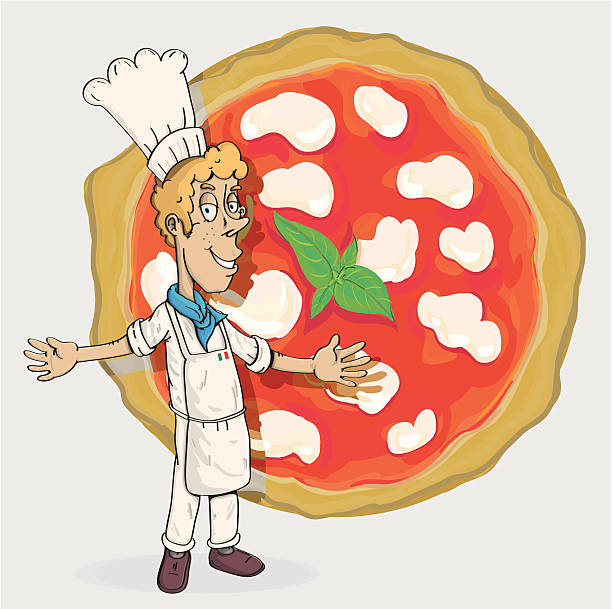 illustrazioni stock, clip art, cartoni animati e icone di tendenza di chef italiano - chef lunch food gourmet