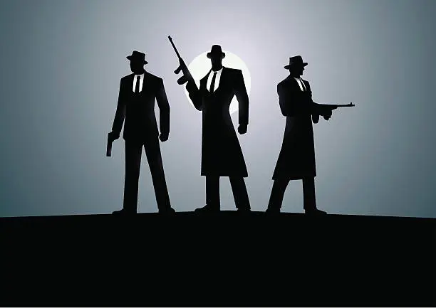 Vector illustration of Three Mafias