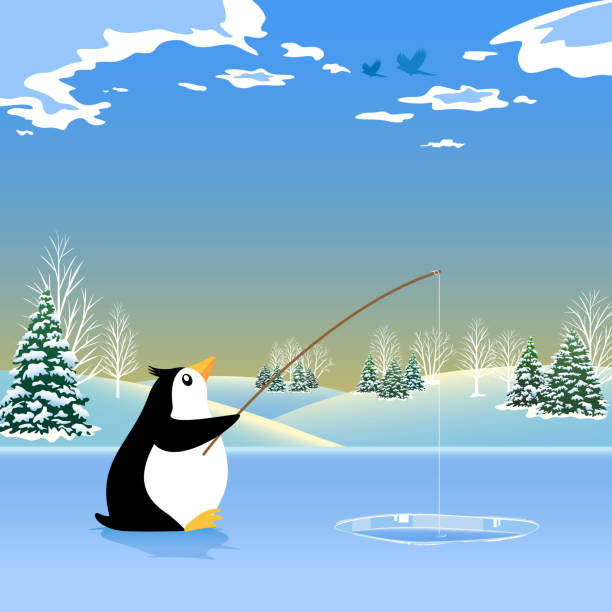 70+ Ice Fishing Hole Stock Illustrations, Royalty-Free Vector