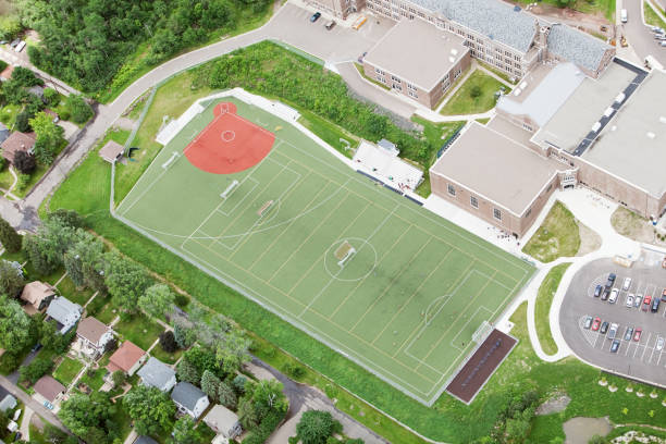 istock Multi-Sports Athletic Field Aerial 165760630