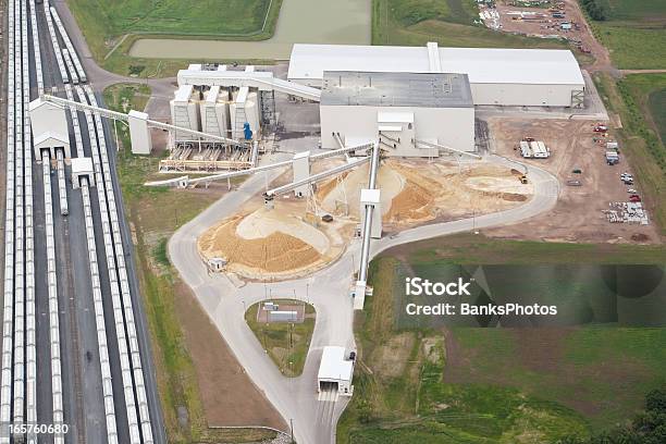 Wisconsin Frac Sand Processing Facility Stock Photo - Download Image Now - Mining - Natural Resources, Silica, Aerial View