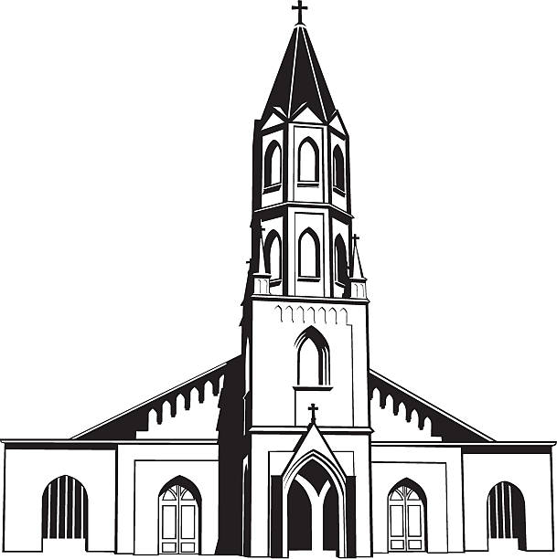 Catholic Church Catholic Church vector steeple stock illustrations