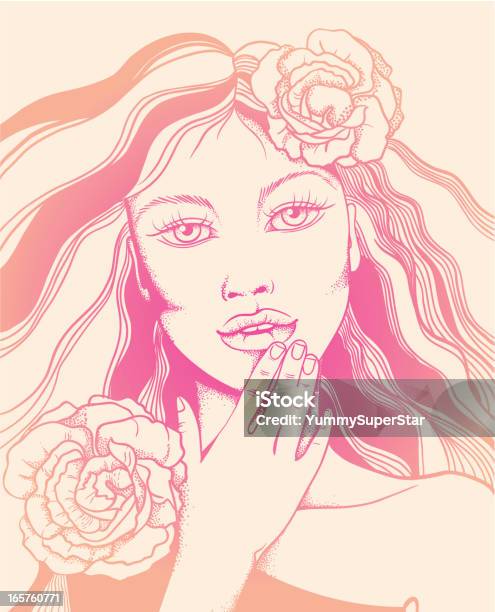 Decorative Beautiful Woman Face Stock Illustration - Download Image Now - Abstract, Adult, Adults Only