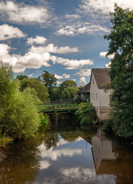 istock Lainsitz river in Oberbruhl village in summer sunny day 1657607841