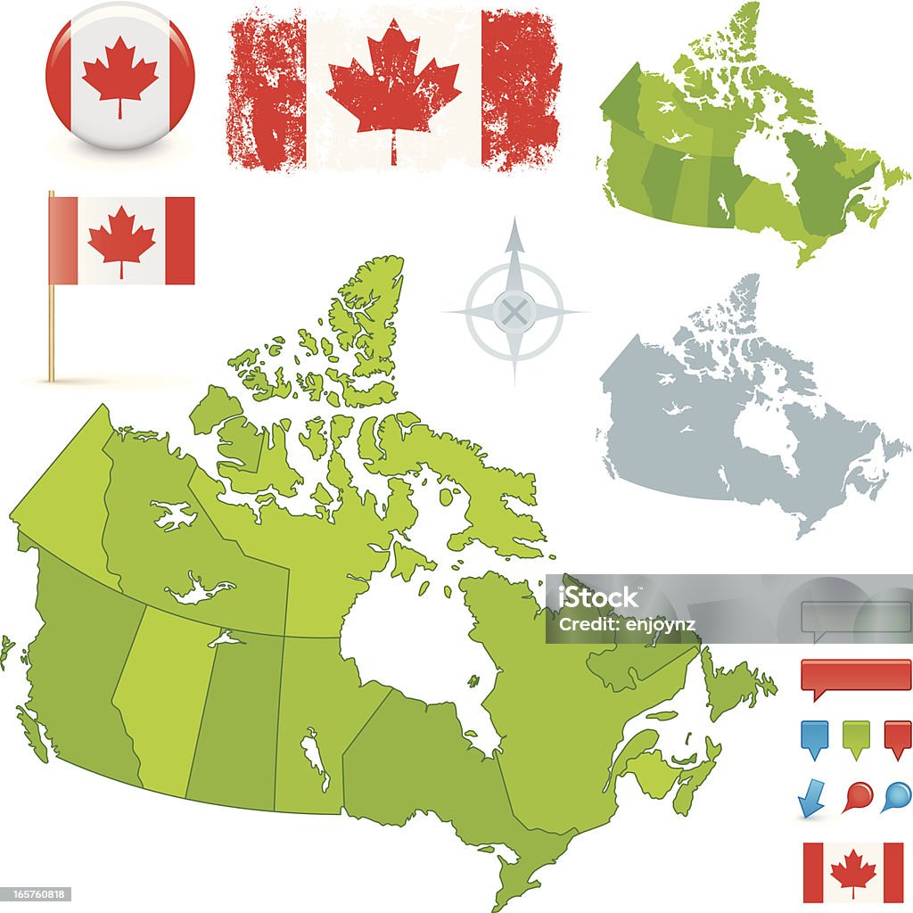 In Kanada - Lizenzfrei Ahornblatt Vektorgrafik
