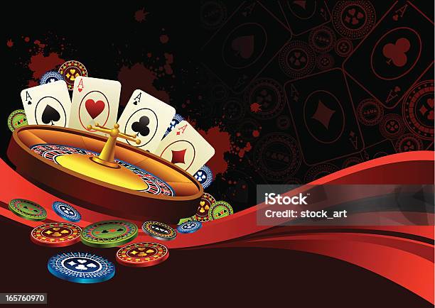 Fundo De Casino - Arte vetorial de stock e mais imagens de Casino - Casino, Plano de Fundo, Roleta