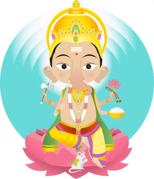 Vector illustration of Ganesha