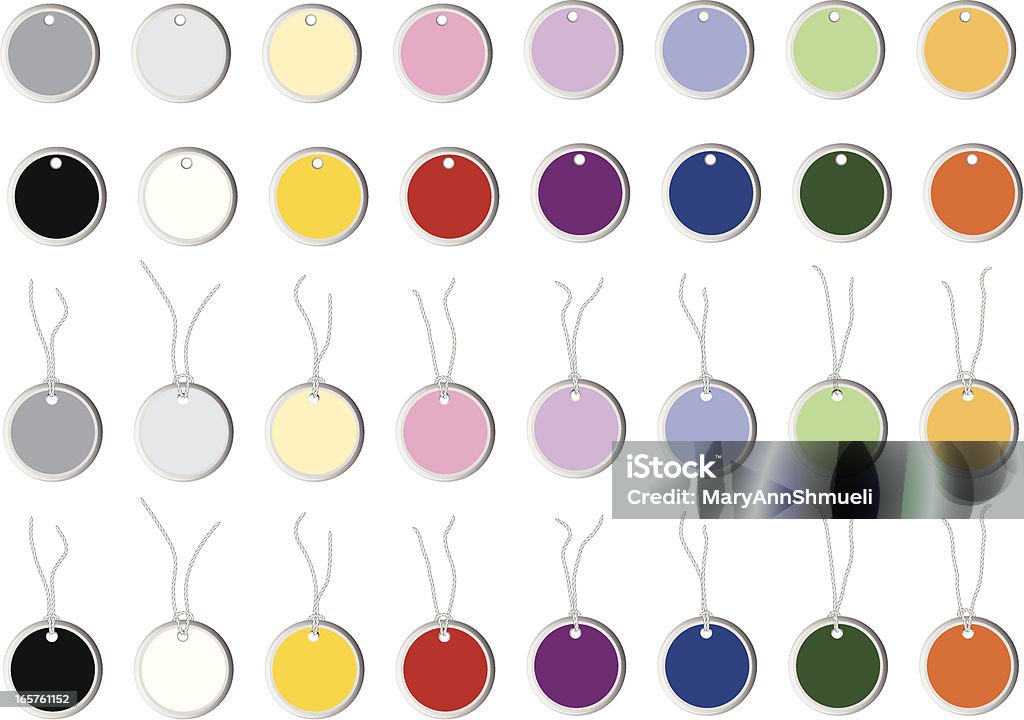 Compact Tag Round Assorted Small Round Tags Stock Illustration - Download Image Now ...