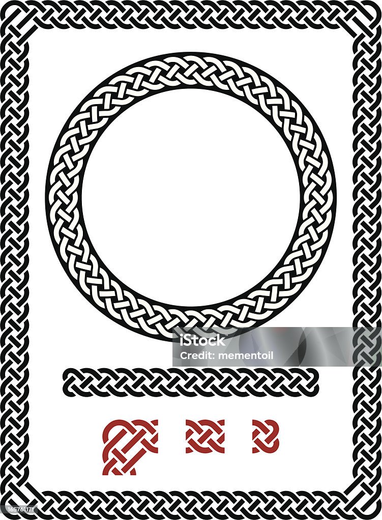 Resizable seamless Celtic frame A resizable Celtic knot frame. One swatch used. Circle stock vector