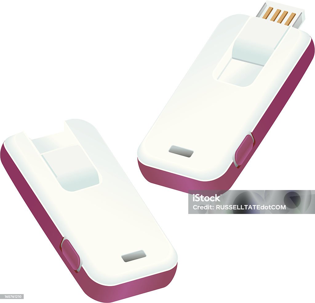 Banda ancha móvil de memoria USB - arte vectorial de Aparato de telecomunicación libre de derechos