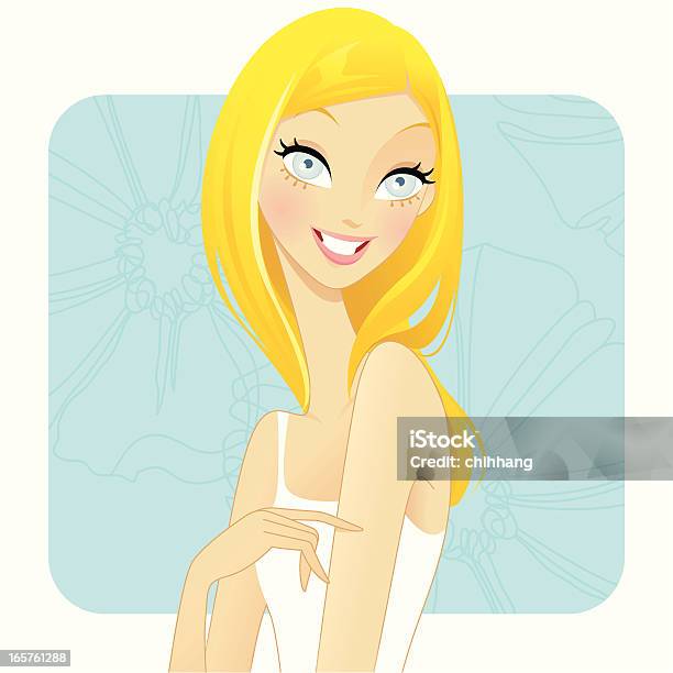 Für Mädchen Blond Stock Vektor Art und mehr Bilder von Blondes Haar - Blondes Haar, ClipArt, Eleganz