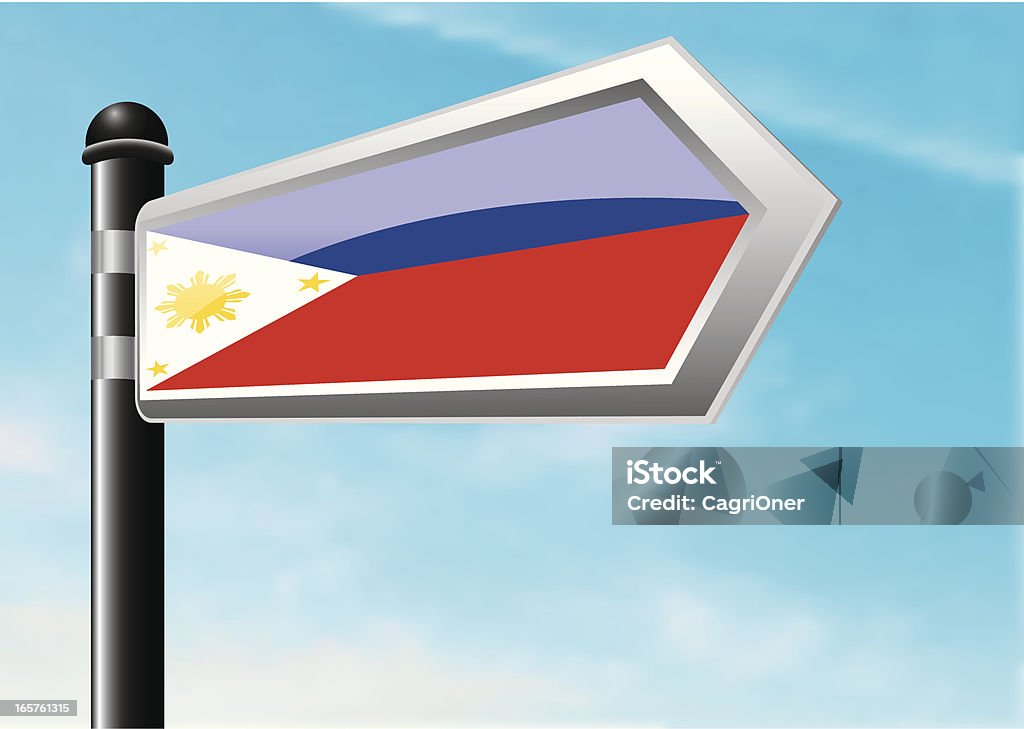 Reiseziel: Philippinen - Lizenzfrei Philippinische Flagge Vektorgrafik