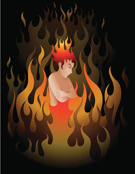 ilustraciones, imágenes clip art, dibujos animados e iconos de stock de diosa de incendios - pele