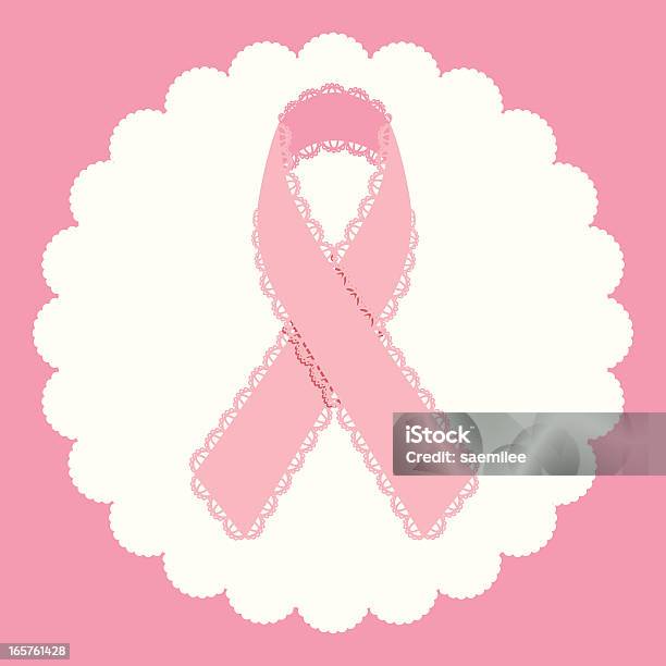 Pink Ribbon And Round Frame Stock Illustration - Download Image Now - Adult, Award, Award Ribbon