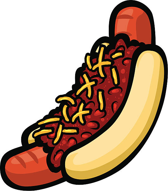 Chili Dog Stock Illustration - Download Image Now - Chili Dog, Chili  Pepper, Cheese - iStock