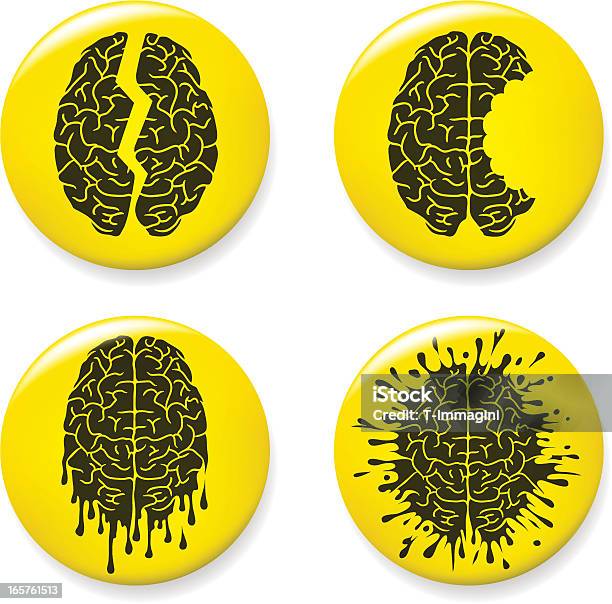 Brain Damagepins Stock Vektor Art und mehr Bilder von Hirn - Hirn, Explodieren, Weißer Hintergrund