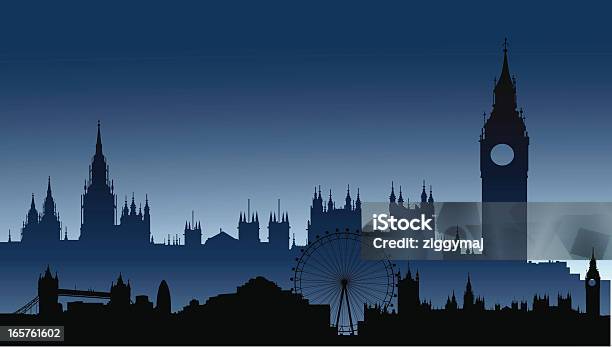 Skyline De Londres - Arte vetorial de stock e mais imagens de Ao Ar Livre - Ao Ar Livre, Azul, Capitais internacionais