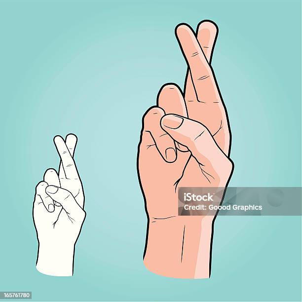 Ilustración de Ilustración Vectorial De Mano Con Los Dedos Cruzados y más Vectores Libres de Derechos de Cruzar los dedos