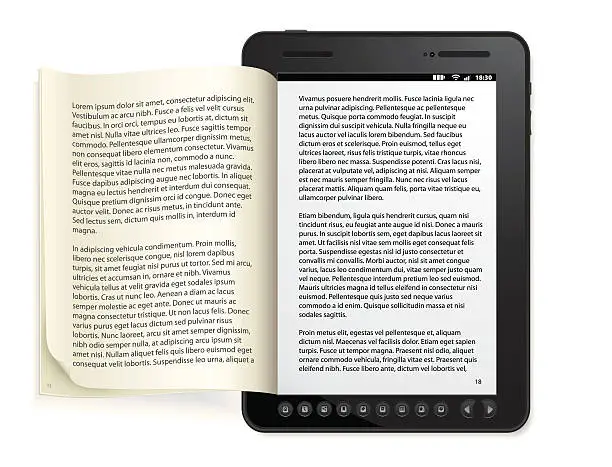 Vector illustration of Generic e-book Reader Concept