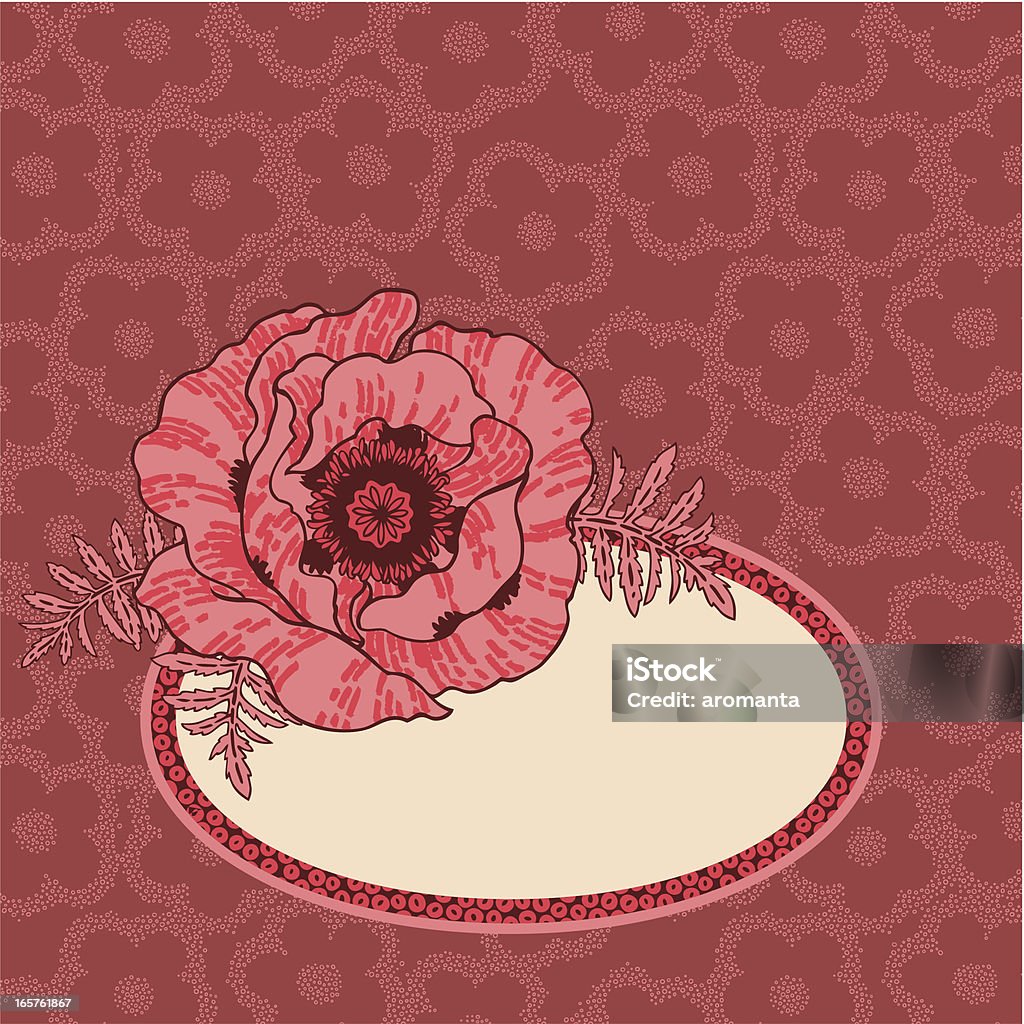 Romantique Fleur de pavot - clipart vectoriel de Arbre en fleurs libre de droits