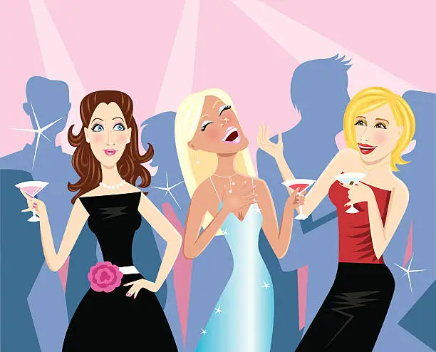 Vector illustration of Girl's Night Out