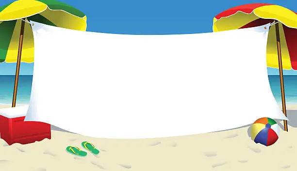 Vector illustration of Beach Sheet Banner