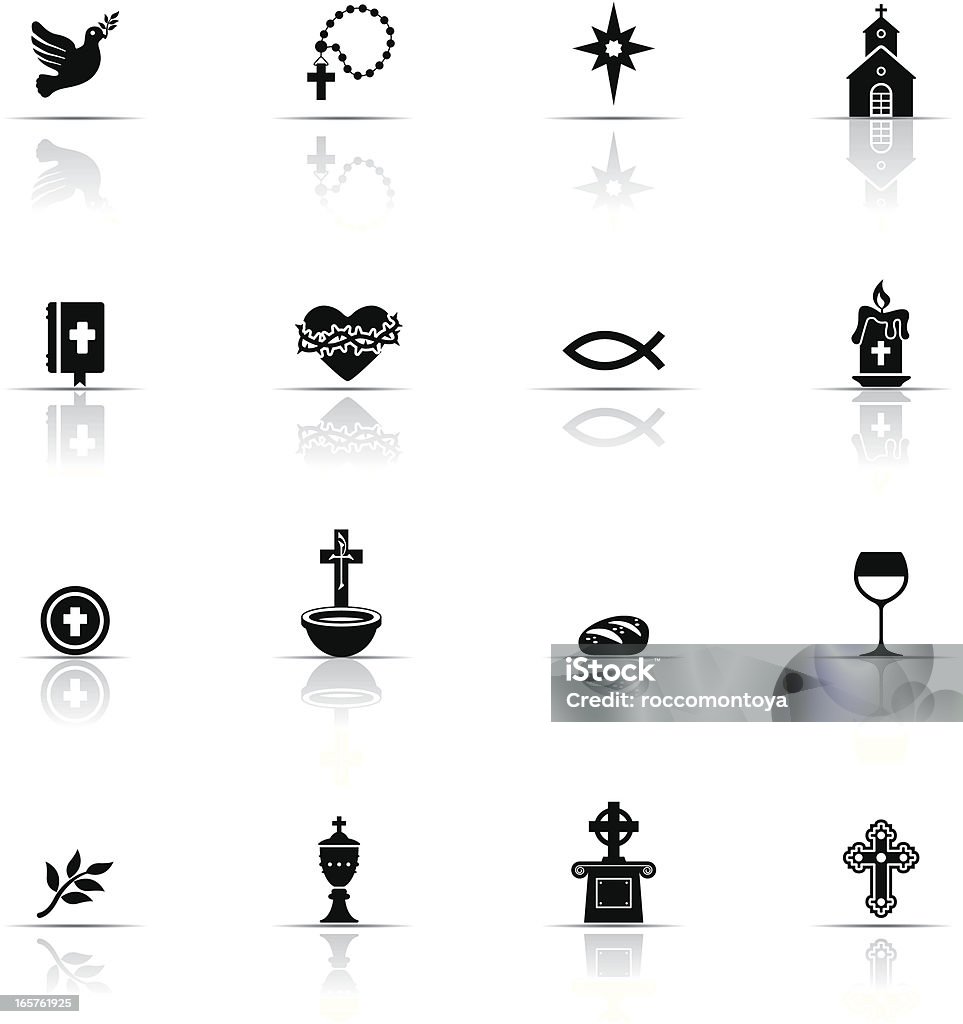 Catholicism icon set in black and white Icon Set, Catholicism things on white background, made in adobe Illustrator (vector) Catholicism stock vector