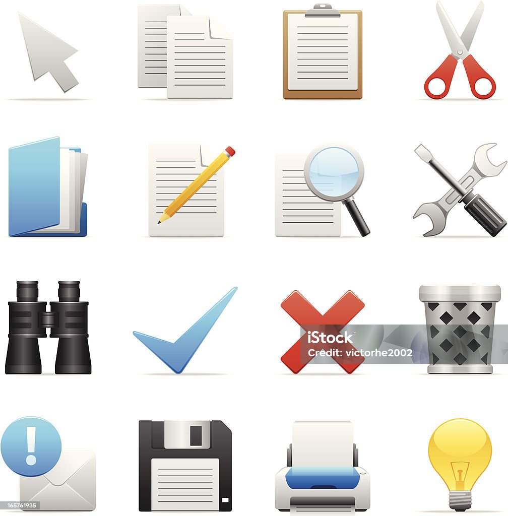 Cor ícones-barra de ferramentas - Royalty-free Símbolo de ícone arte vetorial