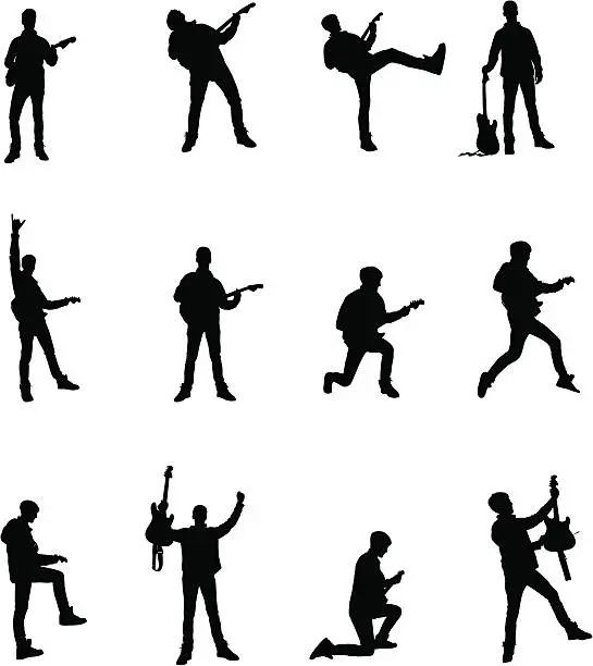 Vector illustration of Guitar Silhouette