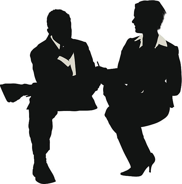 Job interview silhouette Job interview silhouettehttp://www.twodozendesign.info/i/1.png interview event silhouettes stock illustrations
