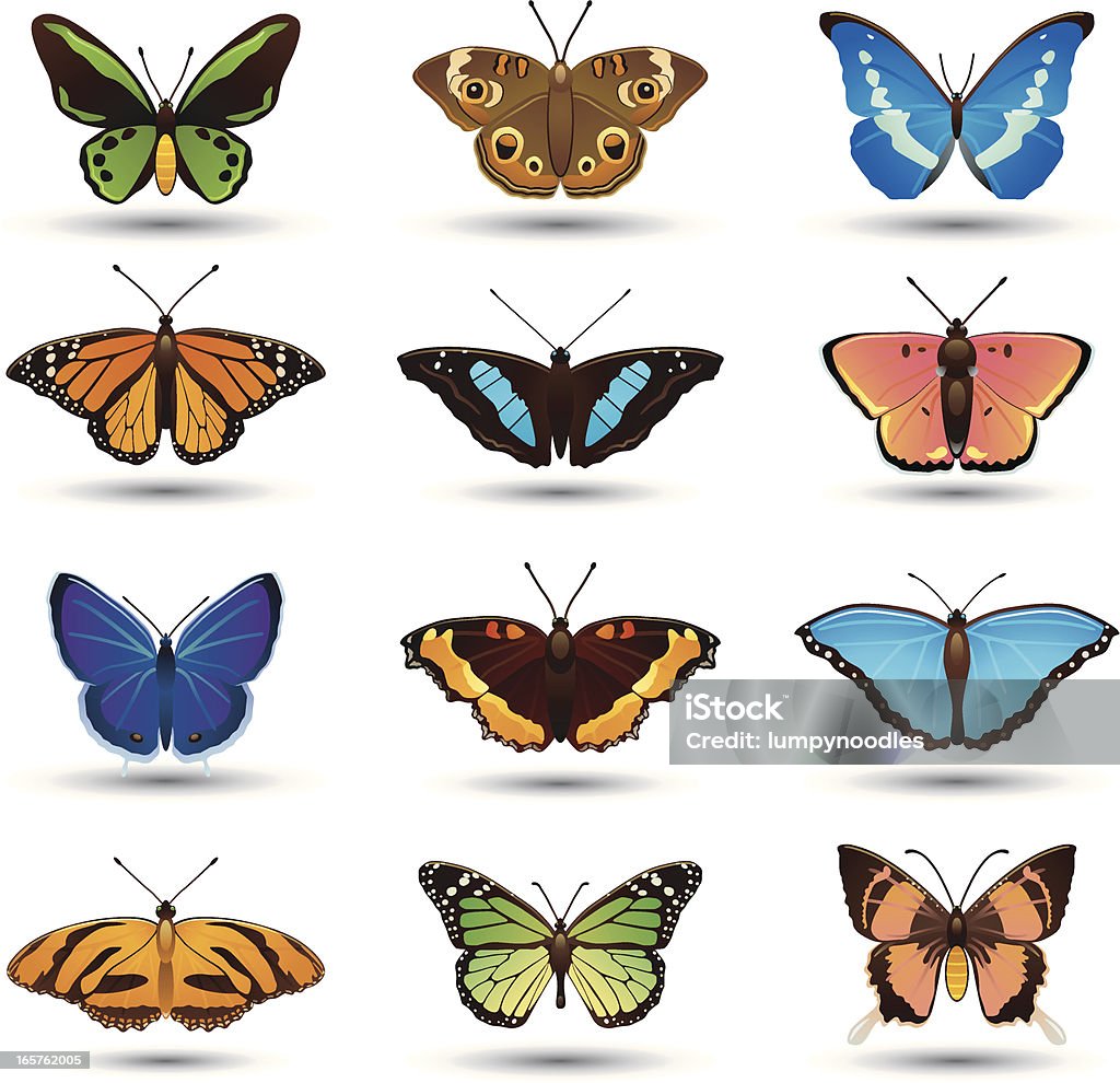 Des papillons - clipart vectoriel de Papillon libre de droits