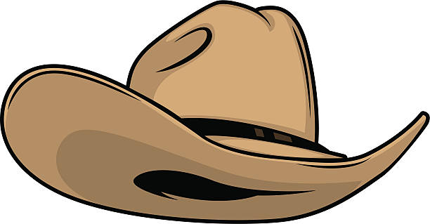 ilustrações, clipart, desenhos animados e ícones de elegante chapéu de cowboy - cowboy hat hat country and western music wild west