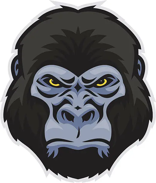 Vector illustration of Gorilla Head