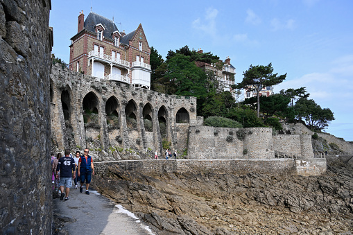 Dinard, Côte d'Émeraude, France, August 30, 2023 - Dinard-Coastal Path, Brittany