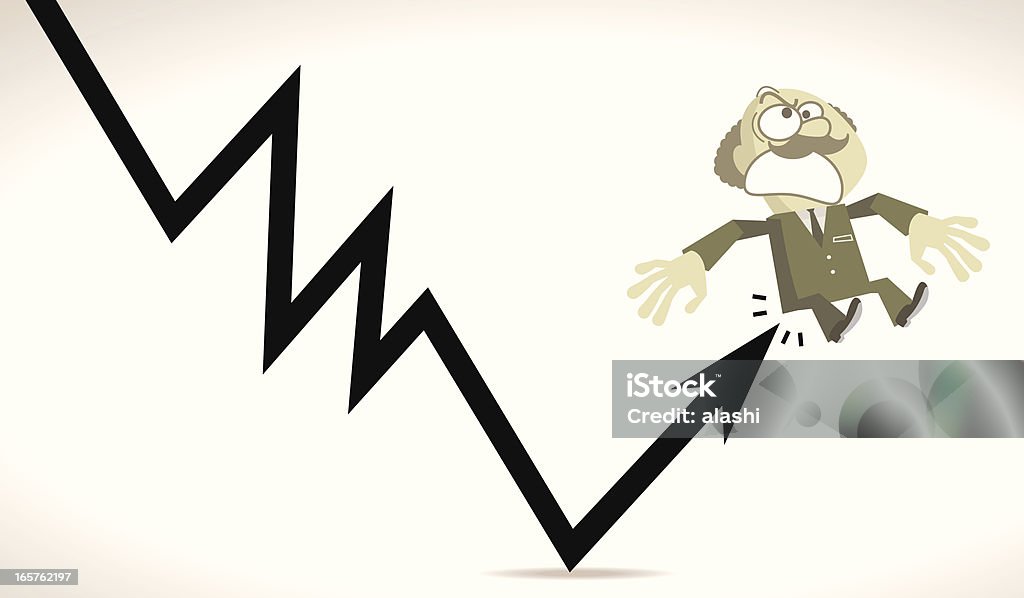 Stock Market Crash - Lizenzfrei Geschäftsmann Vektorgrafik