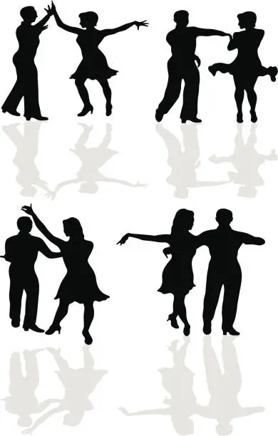 Vector illustration of Ballroom Dance Latin