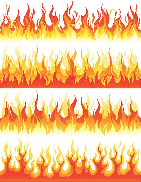 Vector illustration of Seamless flame