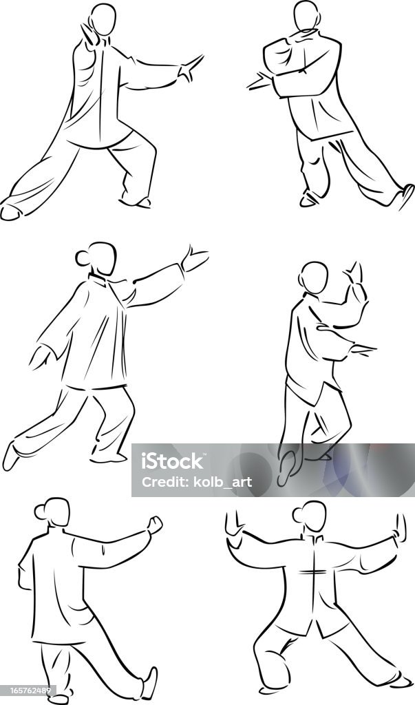 Tai Chi Zahlen 1 - Lizenzfrei Tai Chi Vektorgrafik