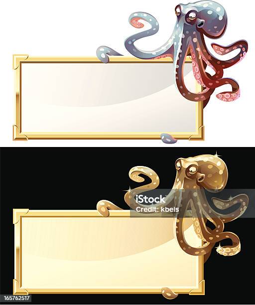 Oktopus Mit Schild Stock Vektor Art und mehr Bilder von Krake - Cephalopode - Krake - Cephalopode, Krake - Seeungeheuer, Seeräuber